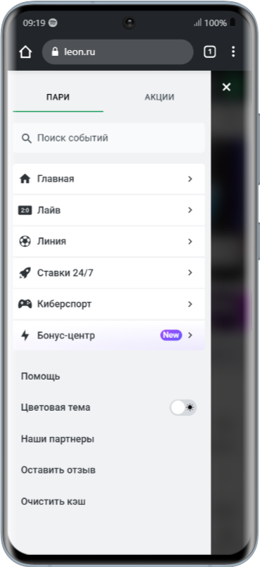 Особенности приложения Leonbets