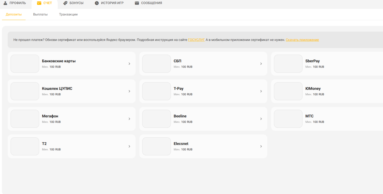счет игрока для вывода