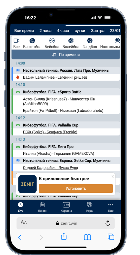 события Зенит