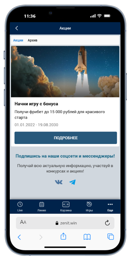 акции Зенит