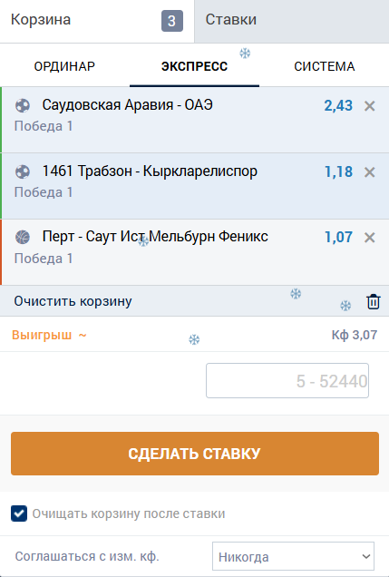 Сделать Ставку