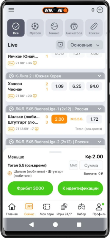 Ставки в БК Винлайн - как делать 
