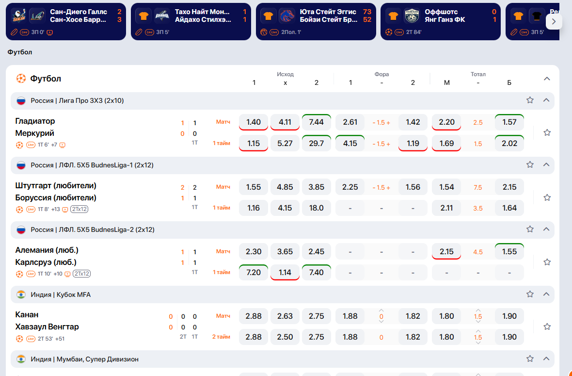 ставки на футбол
