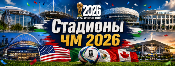 Стадионы ЧМ 2026 по футболу — все 16 арен