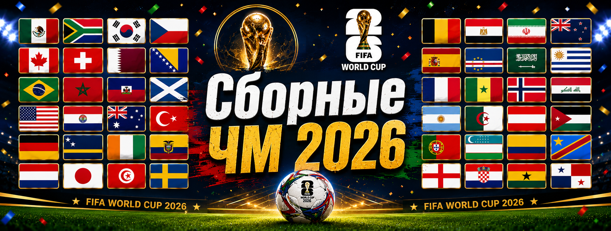 Сборные ЧМ 2026  — все участники чемпионата мира по футболу