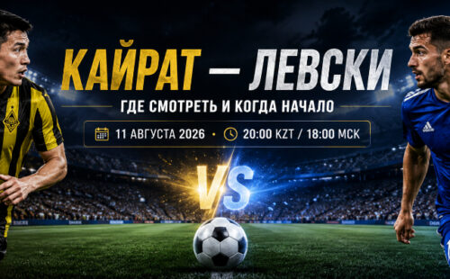 Кайрат — Левски: трансляция матча: где смотреть и когда начало