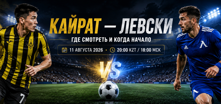 Кайрат — Левски: трансляция матча: где смотреть и когда начало