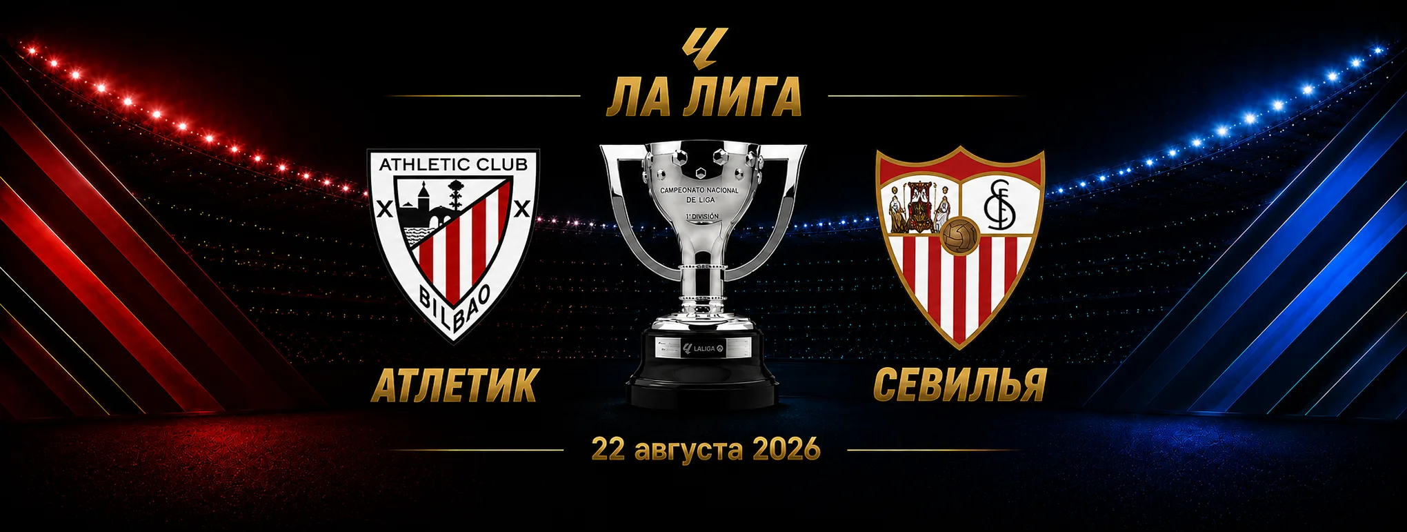 Атлетик — Севилья прогноз на матч Ла Лиги 22 августа 2026 года