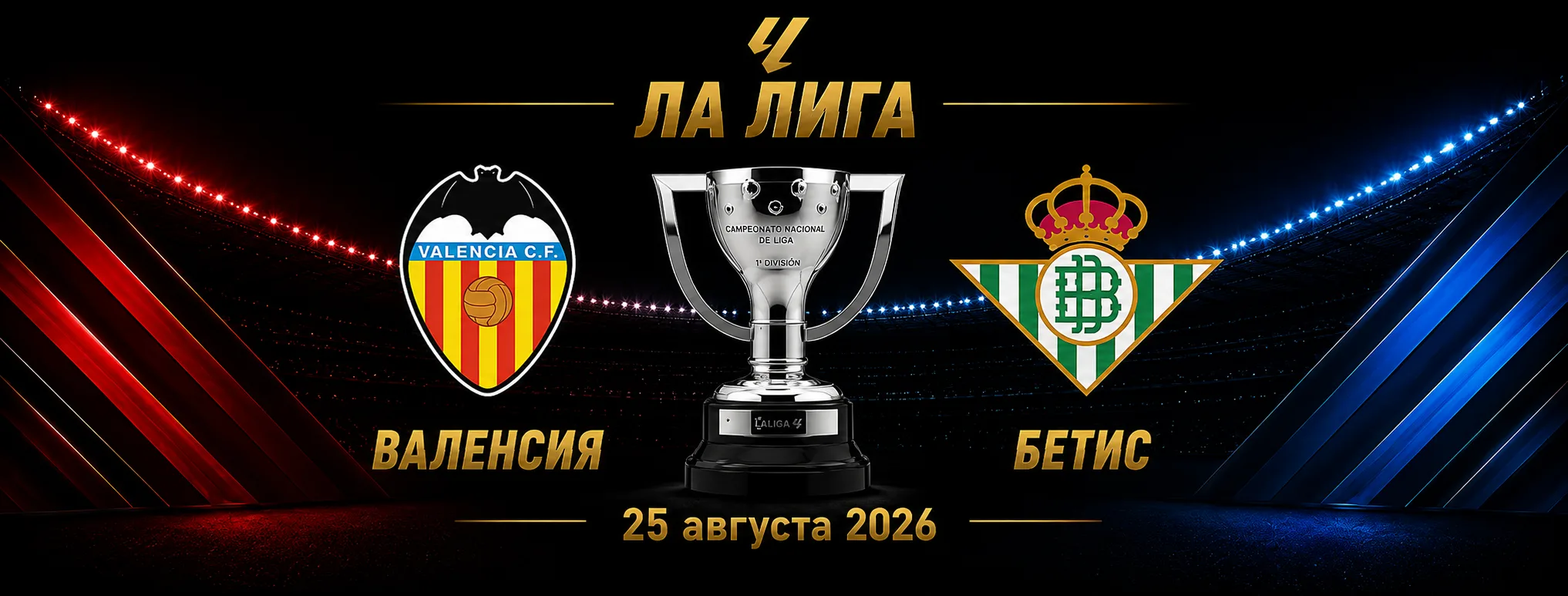 Валенсия — Бетис прогноз на Ла Лигу 25 августа 2026 года