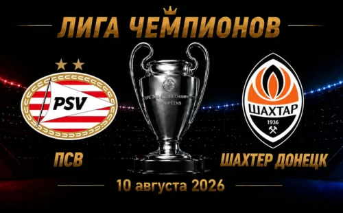 ПСВ — Шахтер Донецк прогноз на Лигу чемпионов 10 сентября 2026 года