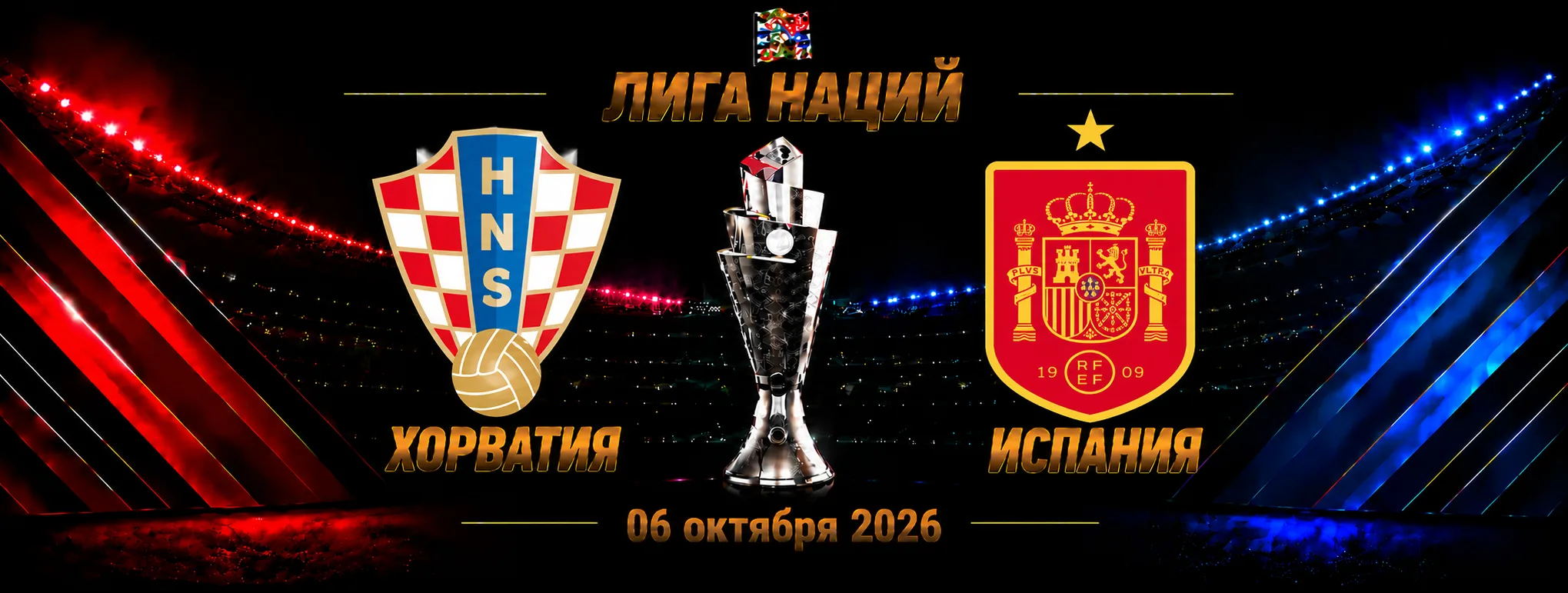 Хорватия — Испания прогноз на Лигу наций 6 октября 2026 года