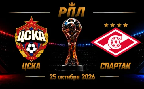 ЦСКА — Спартак прогноз на РПЛ 25 октября 2026 года