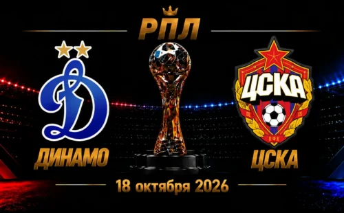 Динамо — ЦСКА прогноз на матч РПЛ 18 октября 2026 года
