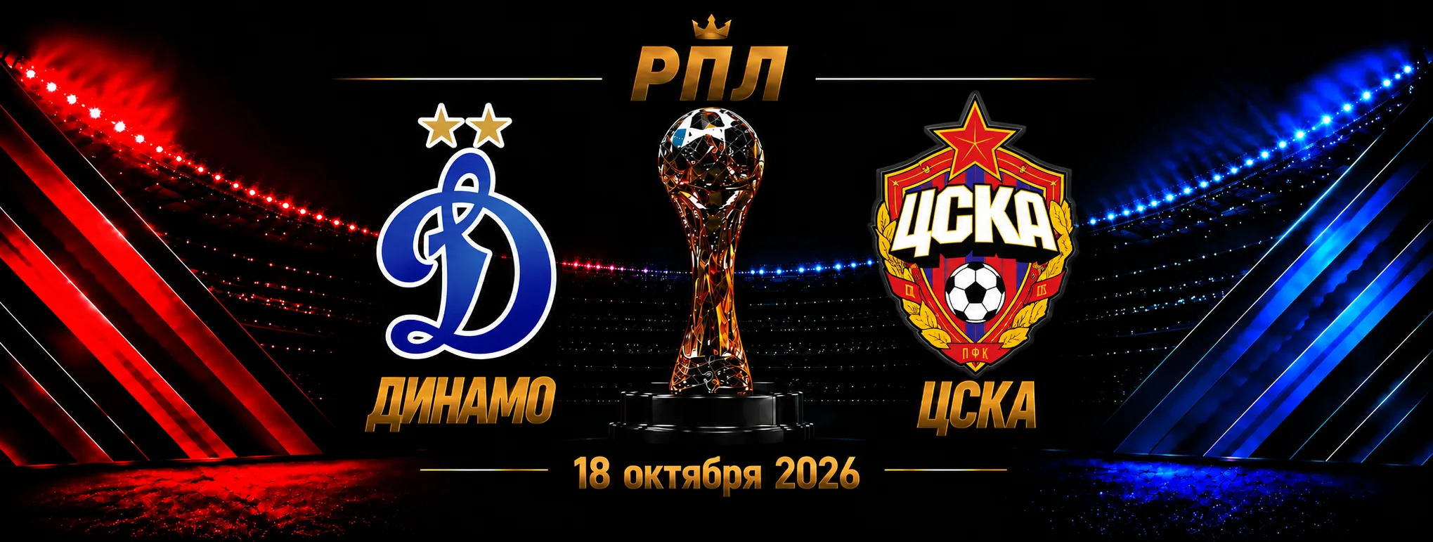 Динамо — ЦСКА прогноз на матч РПЛ 18 октября 2026 года