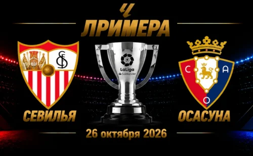 Севилья — Осасуна прогноз на Ла Лигу 26 октября 2026 года